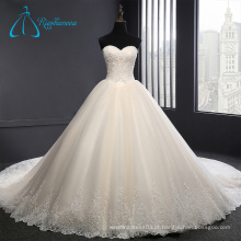 Classic Lace Appliques Luxury Ball Gown Plus Size Wedding Dresses